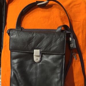 Black Leather Men's Bag